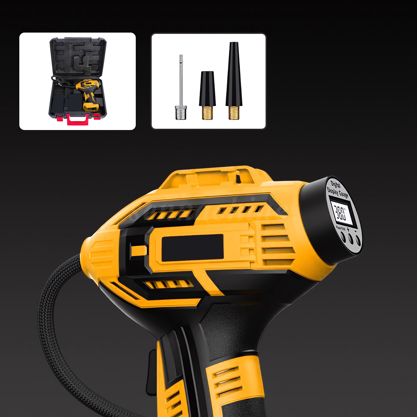 Car Air Tire Pump Inflator Compressor LED Digital Electric Portable 980kPa 20V