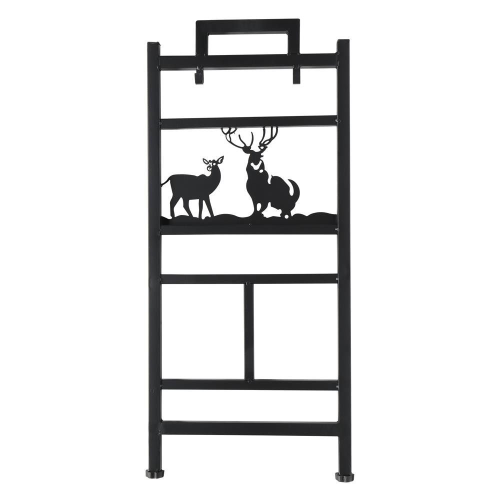 Heavy Duty Metal Firewood Log Rack Wood Storage Firewood Holder Indoor & Outdoor