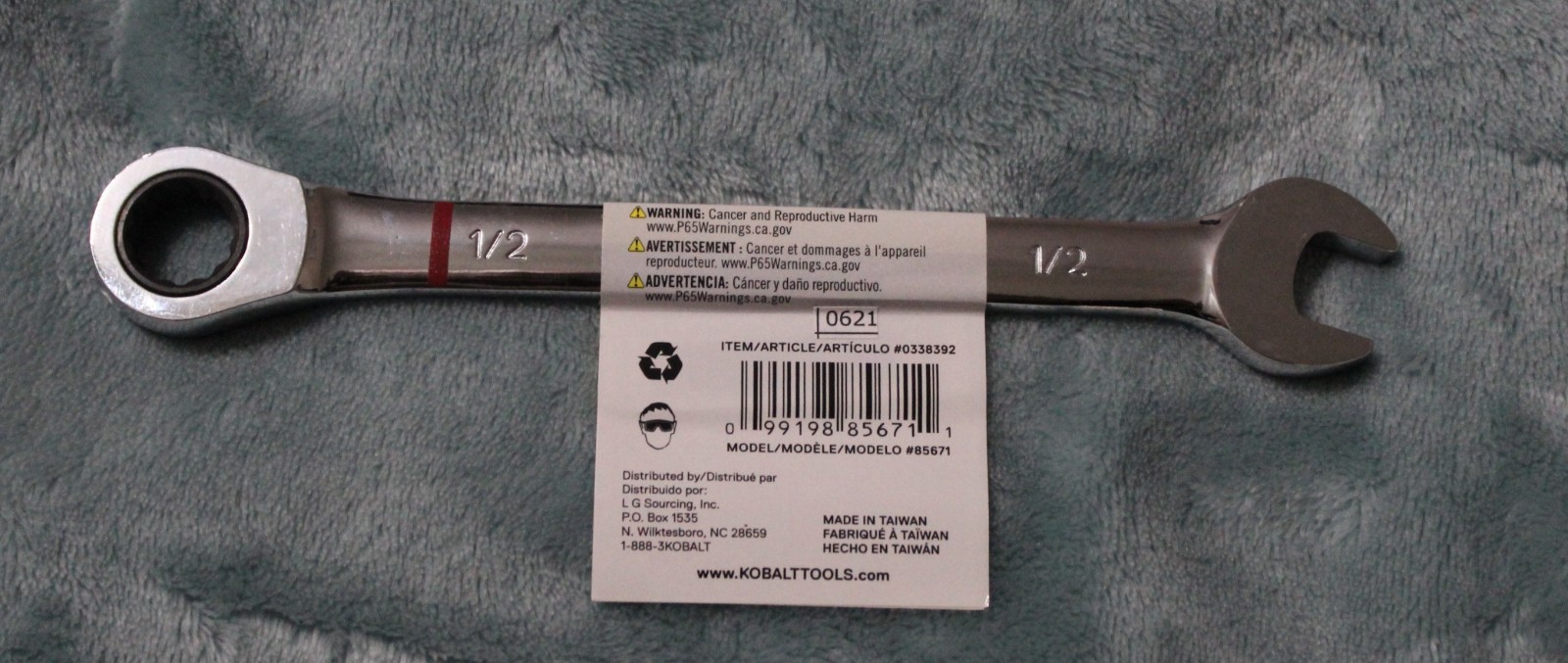 Kobalt PRO90 1/2 SAE 12-Point Ratcheting Combination Wrench – NEW #0338392