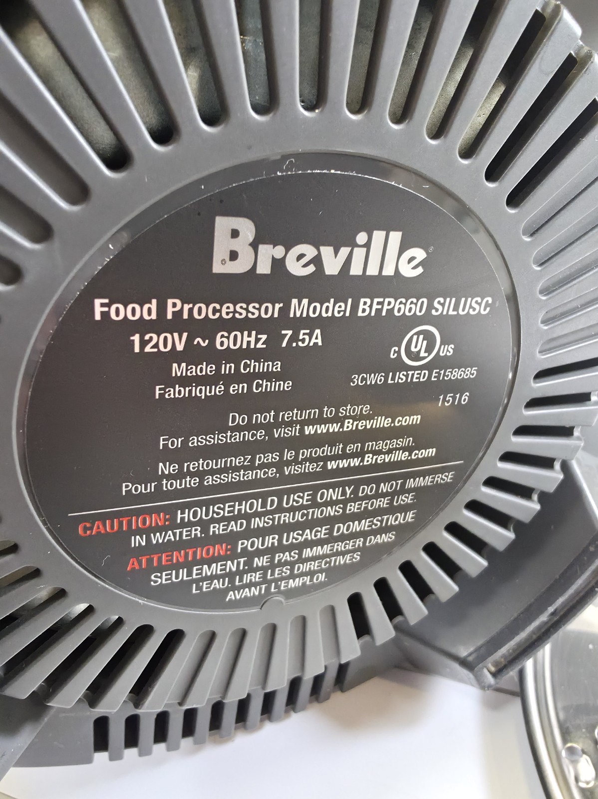 Breville BFP660SIL SILUSC Sous Chef 12 Cup Food Processor, Silver – BFP660