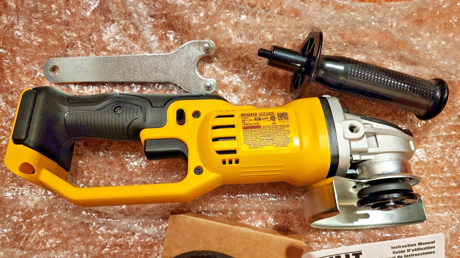 DEWALT DCG412 20V 4 1/2″ / 5″ Cordless Angle Grinder (Tool Only)