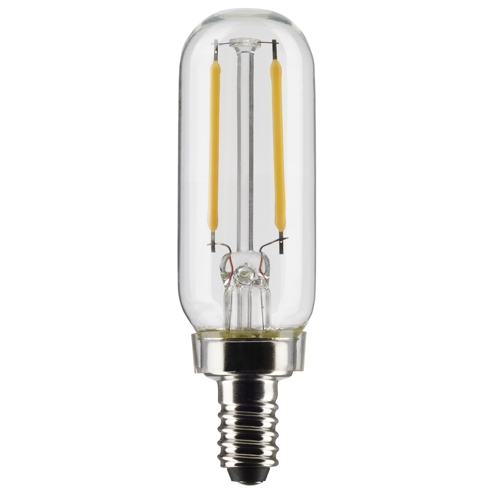 Satco S21340 LED Filament Tube 120V 2.8W =25W T6 Candelabra E12 2700K Warm White