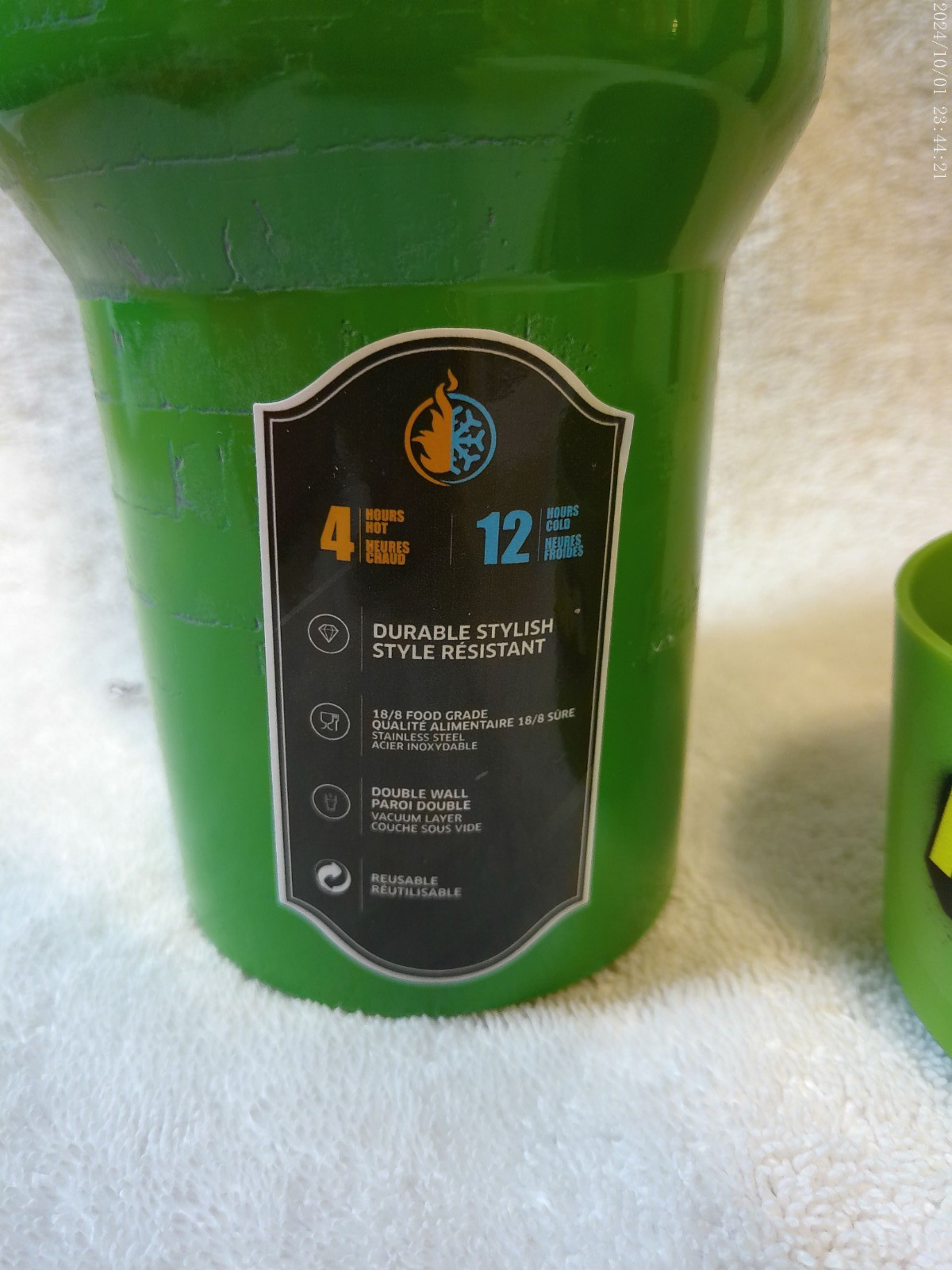 Minecraft 40 Oz. Stainless Steel Drink Tumbler 4 Hrs. Hot 12 Hrs. Cold New