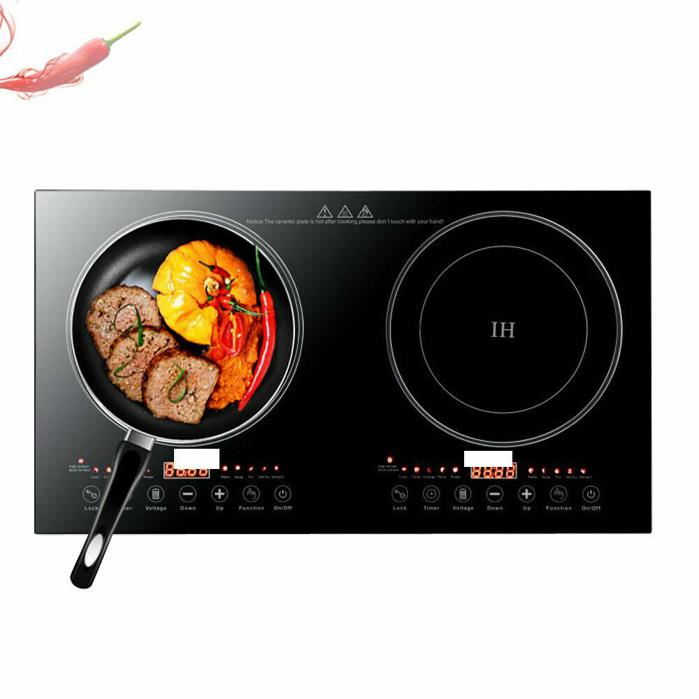 2400W Portable Induction Cooktop Countertop Dual Cooker Burner Stove Hot Plate