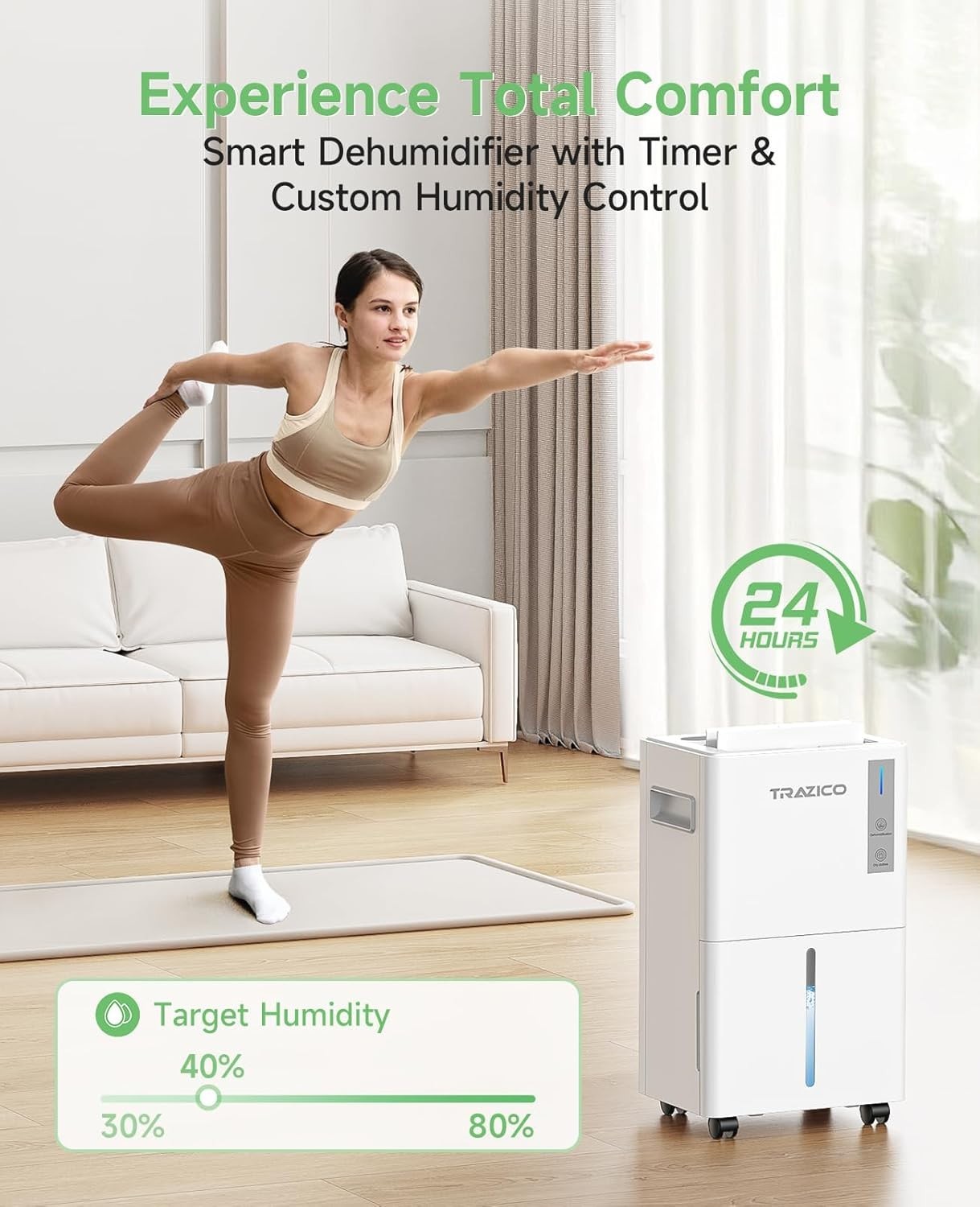 Dehumidifier for Basement Large Room 1500 Sq Ft 21 Pint Easy Control