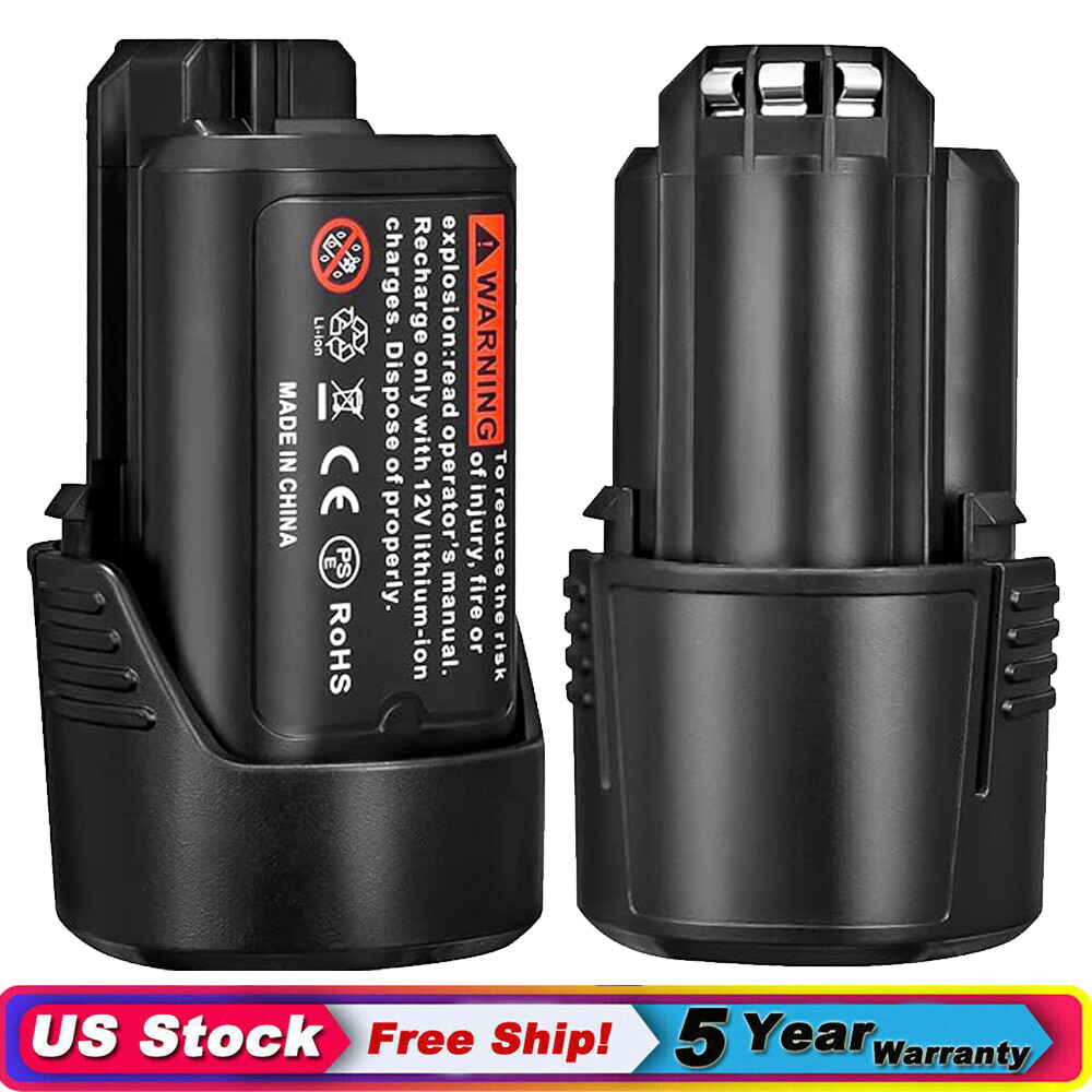 2Packs 4.0Ah BAT411 Li-ion Battery for Bosch 10.8 Volt GBA12V30 BAT420 BAT411