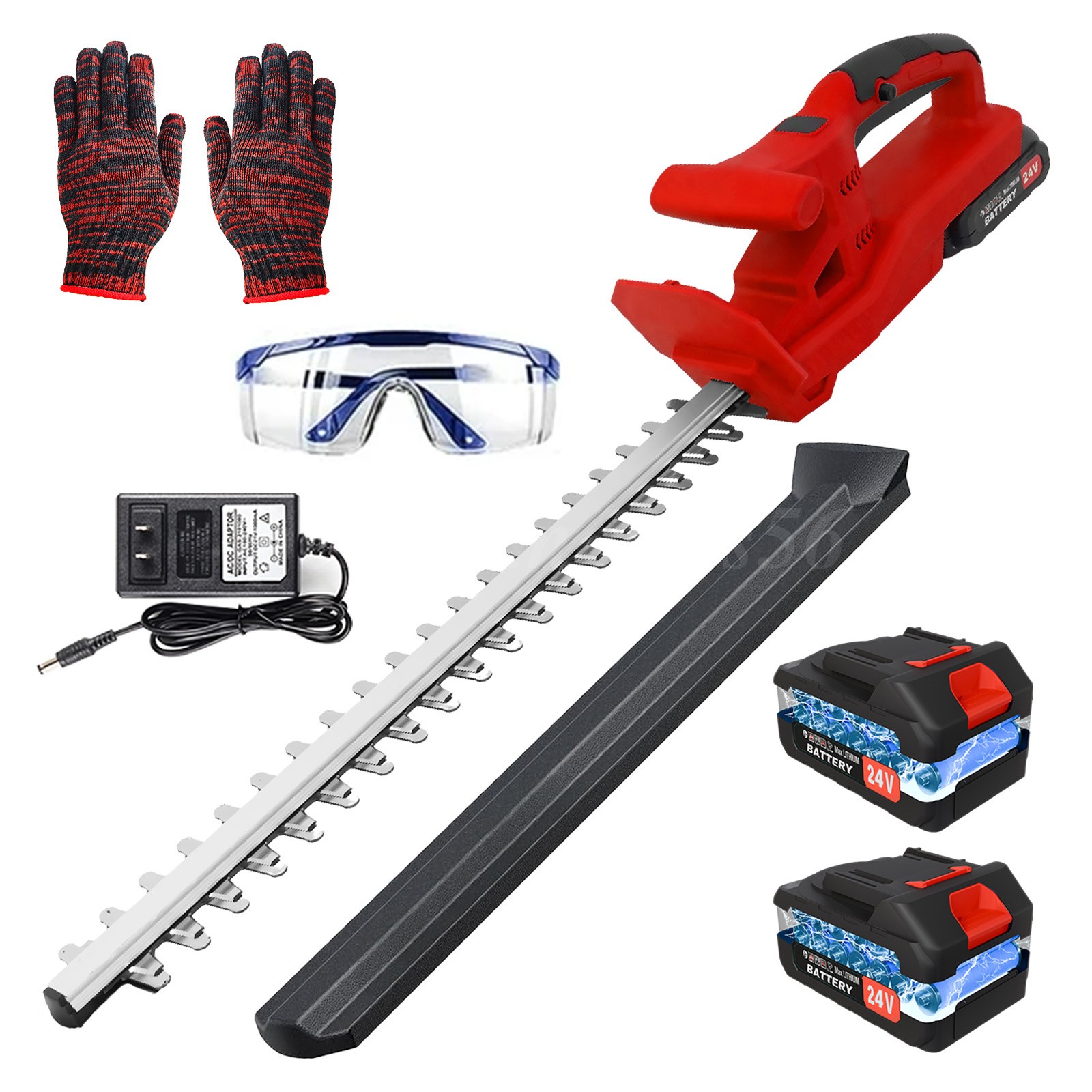22 in Electric Hedge Trimmer Cordless Power Hedge Trimmer with Battery & Charger