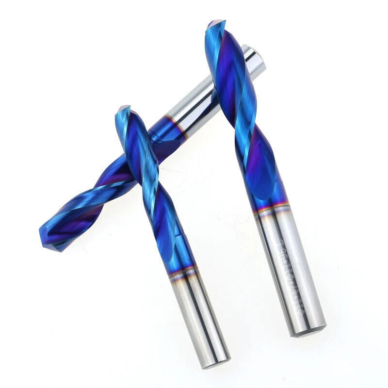 HRC65 Solid Carbide Drill Bit 1mm-13mm 2-Flute Stub Straight Shank Twist