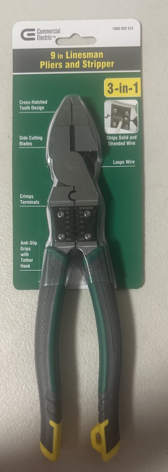 NEW Commercial Electric 9 in. High-Leverage Multi-Purpose Linesman Pliers