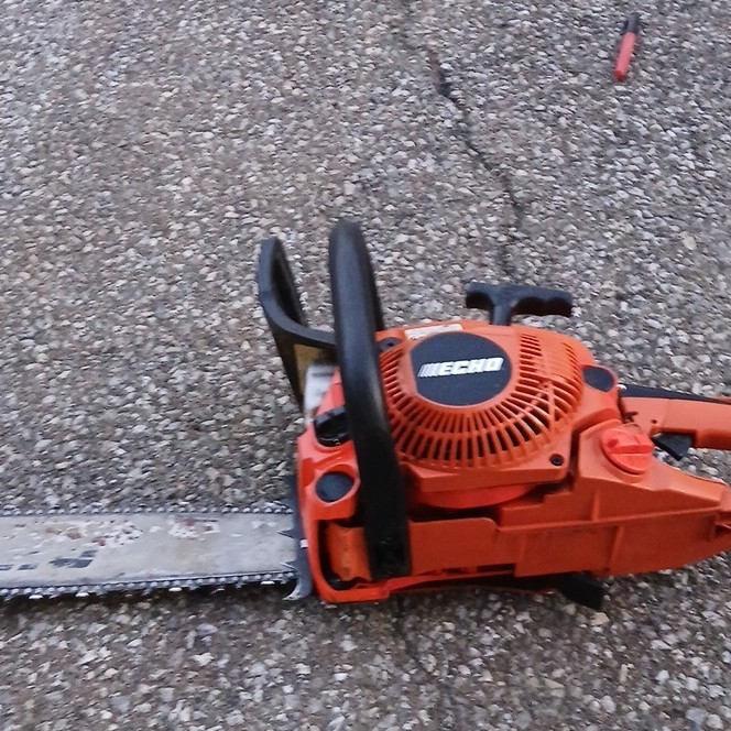 ECHO Gasoline Chainsaw w/ Chain Brake, Two-Handed Grip, Orange/Black