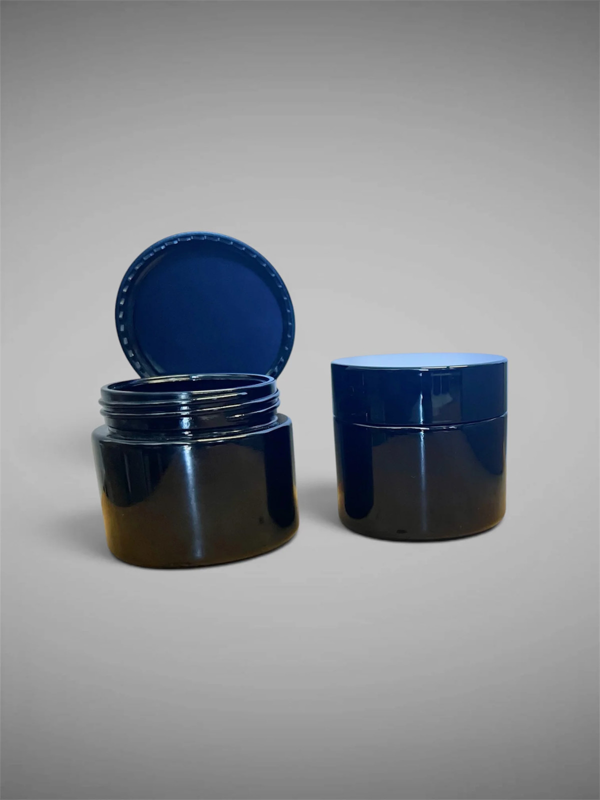 UV Glass Jar 50ml / 100ml Airtight PTFE Lid Smell Proof Stash Storage Container