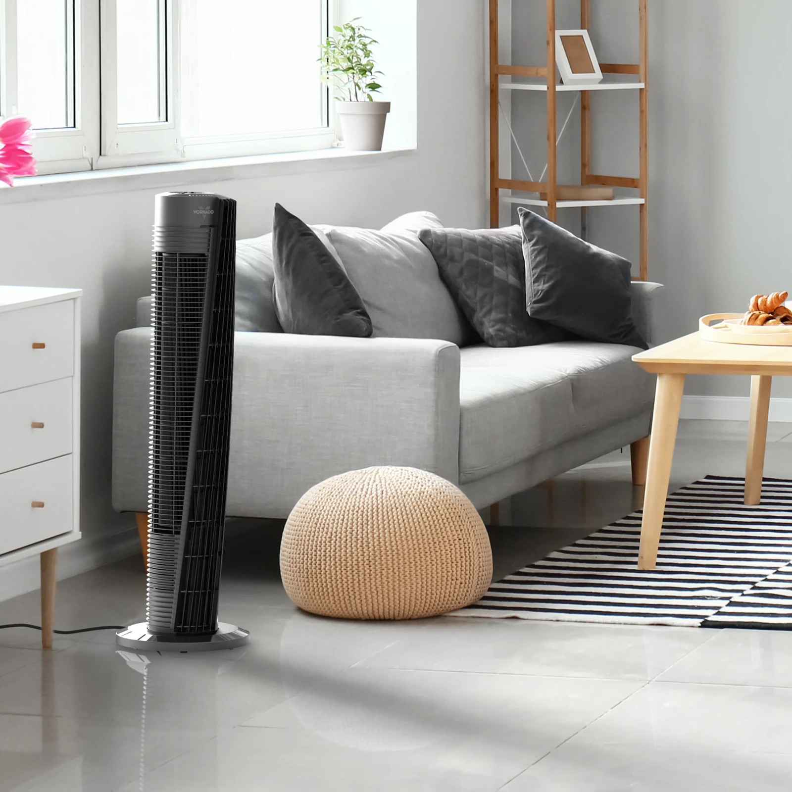 Vornado OSC84 V-Flow Whole Room Tower Fan with Oscillation and Remote