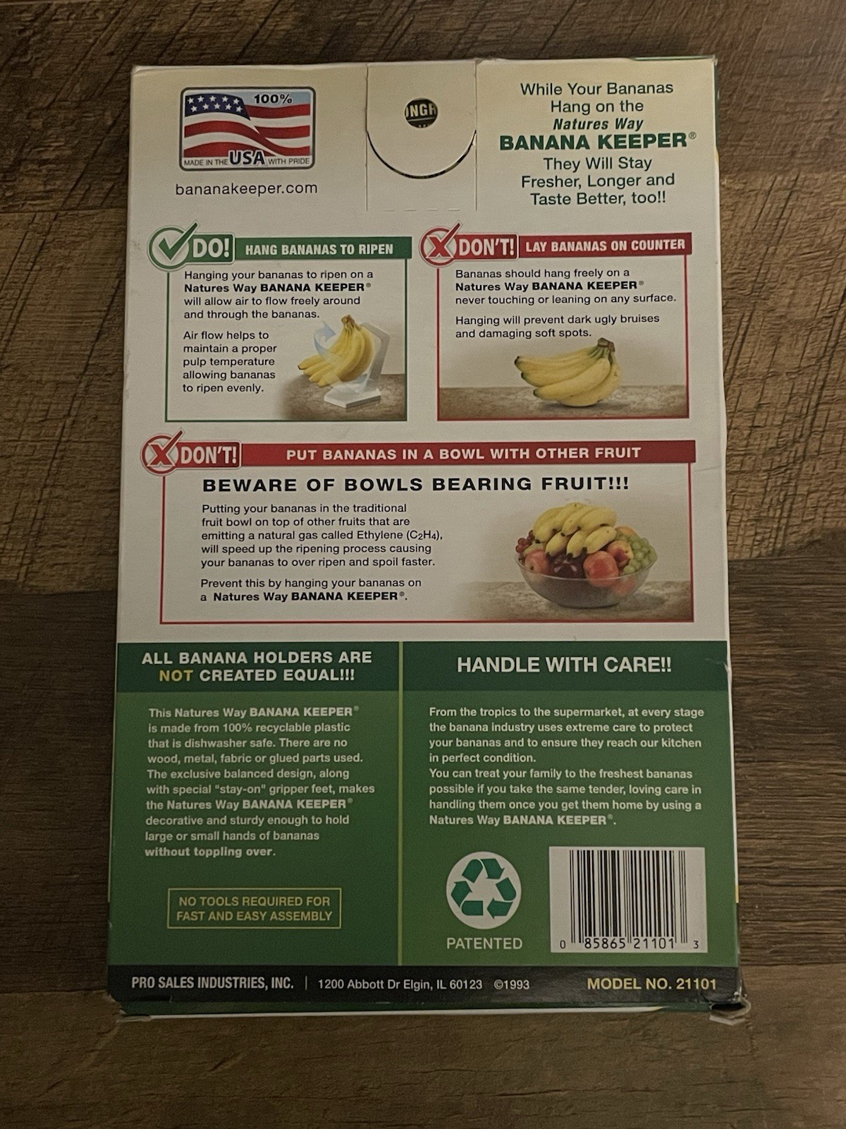 Natures Way Banana Keeper 21101 USA Strong Durable Easy to Clean Dishwasher Safe