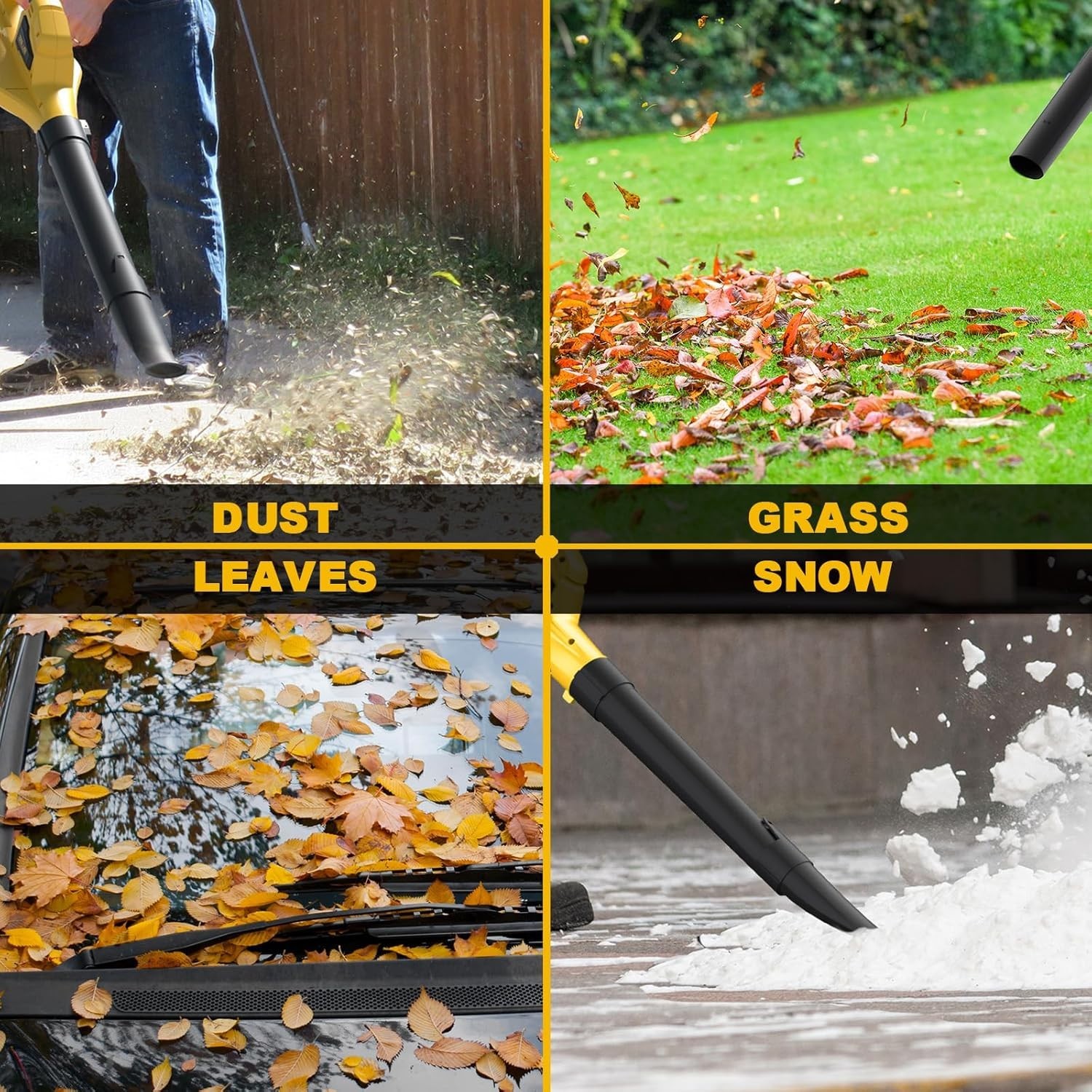 2-in-1 Cordless Leaf Blower & String Trimmer Kit 150 MPH 12 Inch, 2×2.0Ah