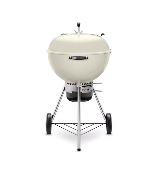 Weber Master-Touch 22-in W Ivory Kettle Charcoal Grill 14505601 – 100% AUTHENTIC
