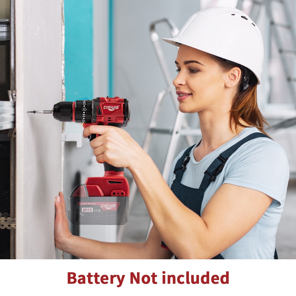 Compatible Milwaukee M18 Battery 35N.m Brushless Drill Driver Bare Tool