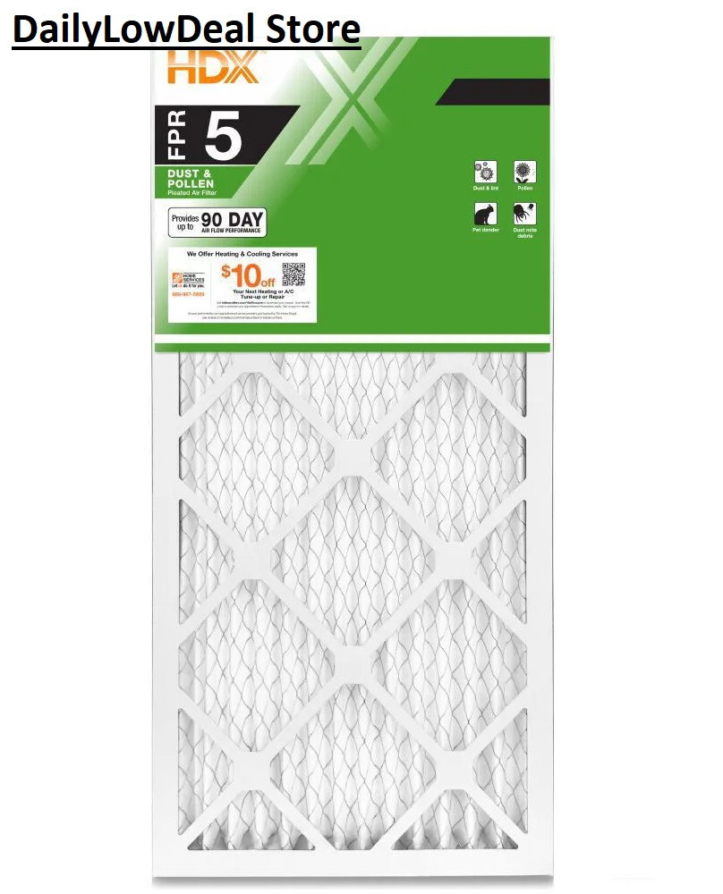 12 X 30 X 1 Standard Pleated Air Filter FPR 5 Furnace AC
