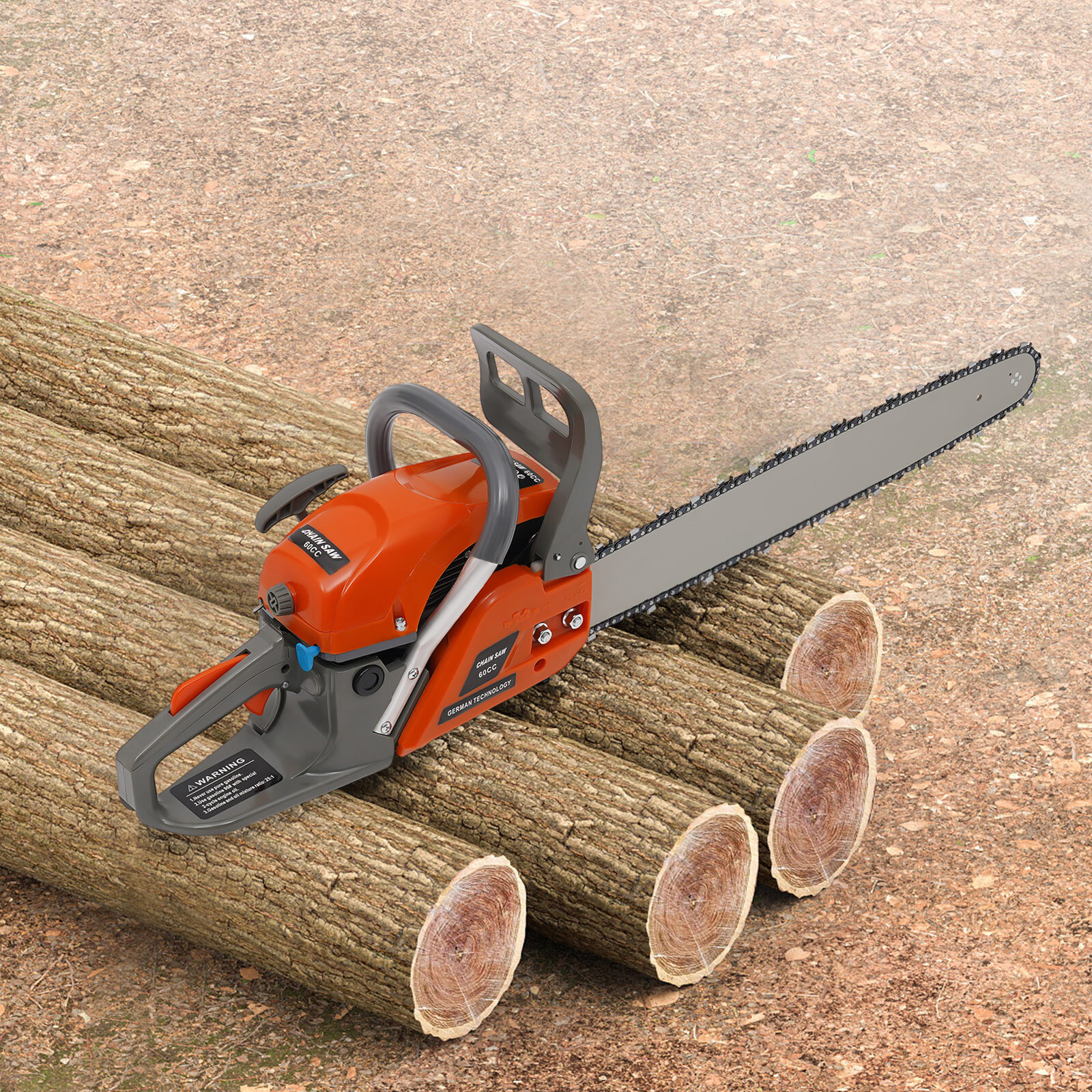 60cc Gas Chainsaw 22″ Gasoline Powered Chain Saws Engine Cutting 2-Cycle 2.8kw