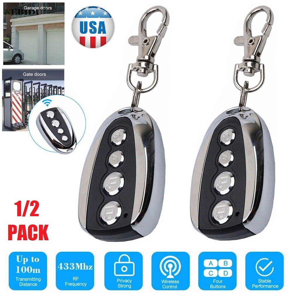 2× Remote Control Backup Key Sliding Gate Opener Automatic Operator 433.92MHz US