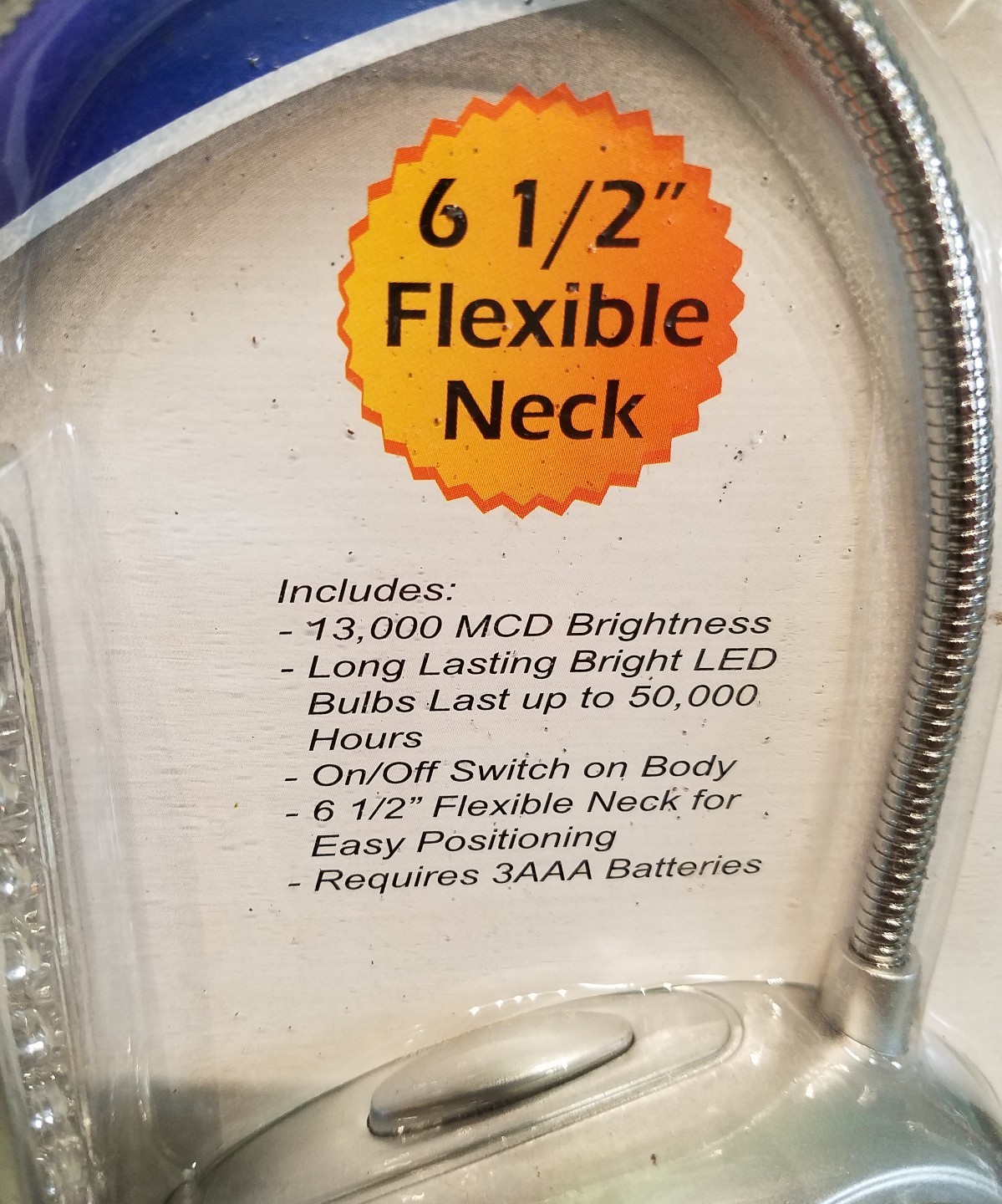 SE 8 LED READING LAMP # FL346-8. 6-1/2″ FLEXIBLE NECK 13.000 MCD BRIGHTNESS NEW