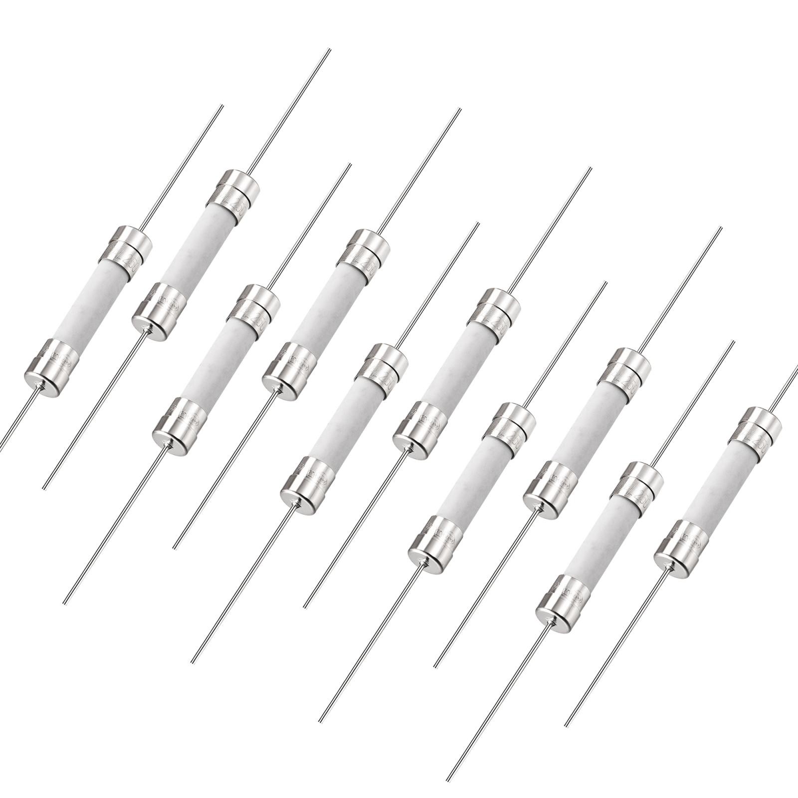 Fast Blow Fuse Lead Wire Ceramic Fuses 6mm x 32mm 250V F30A 10Pcs