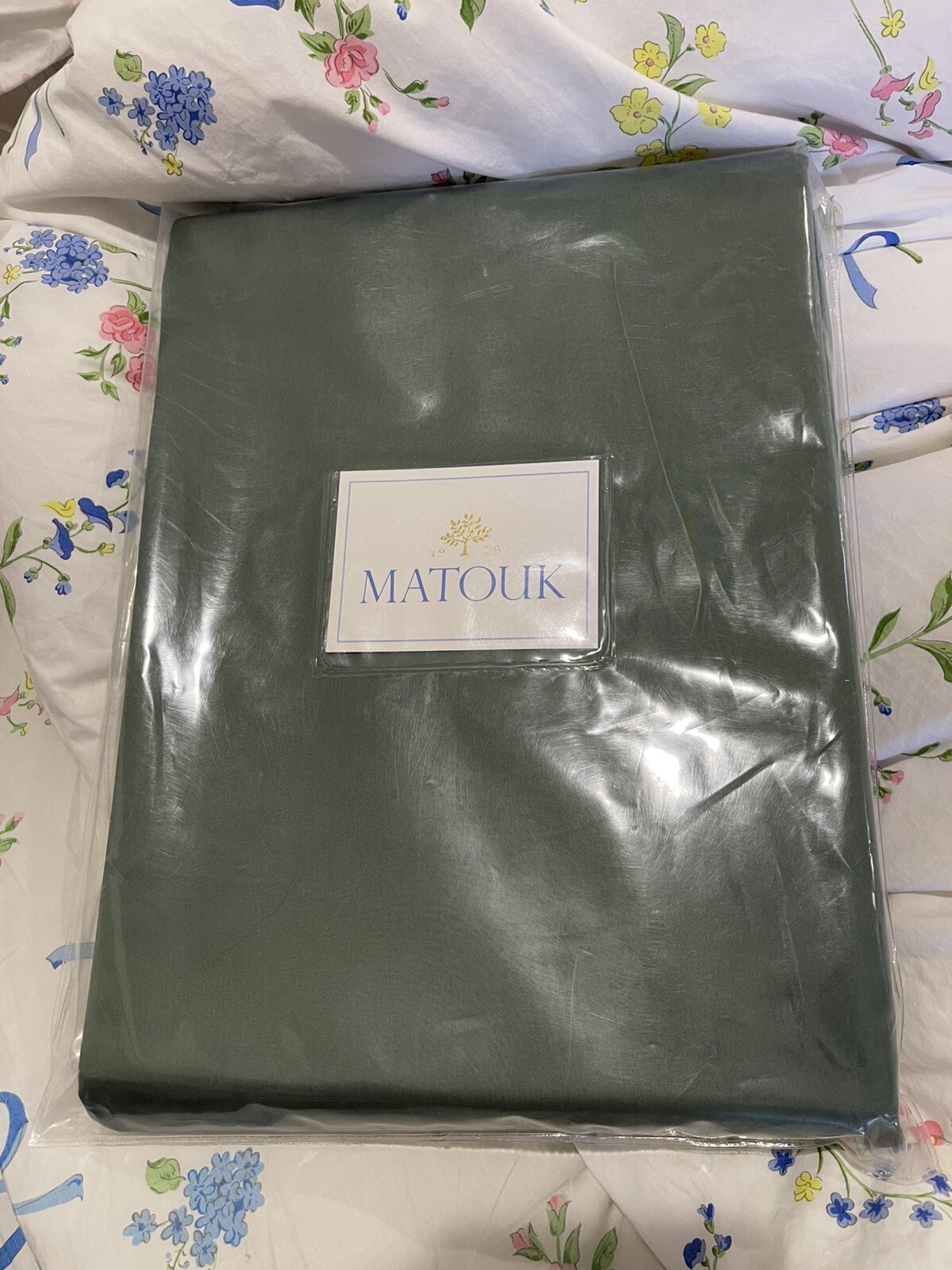 $426 Matouk Italy 1pc Cal King 17” Fitted Giza-87 Cotton Sateen Talita (2) Sold