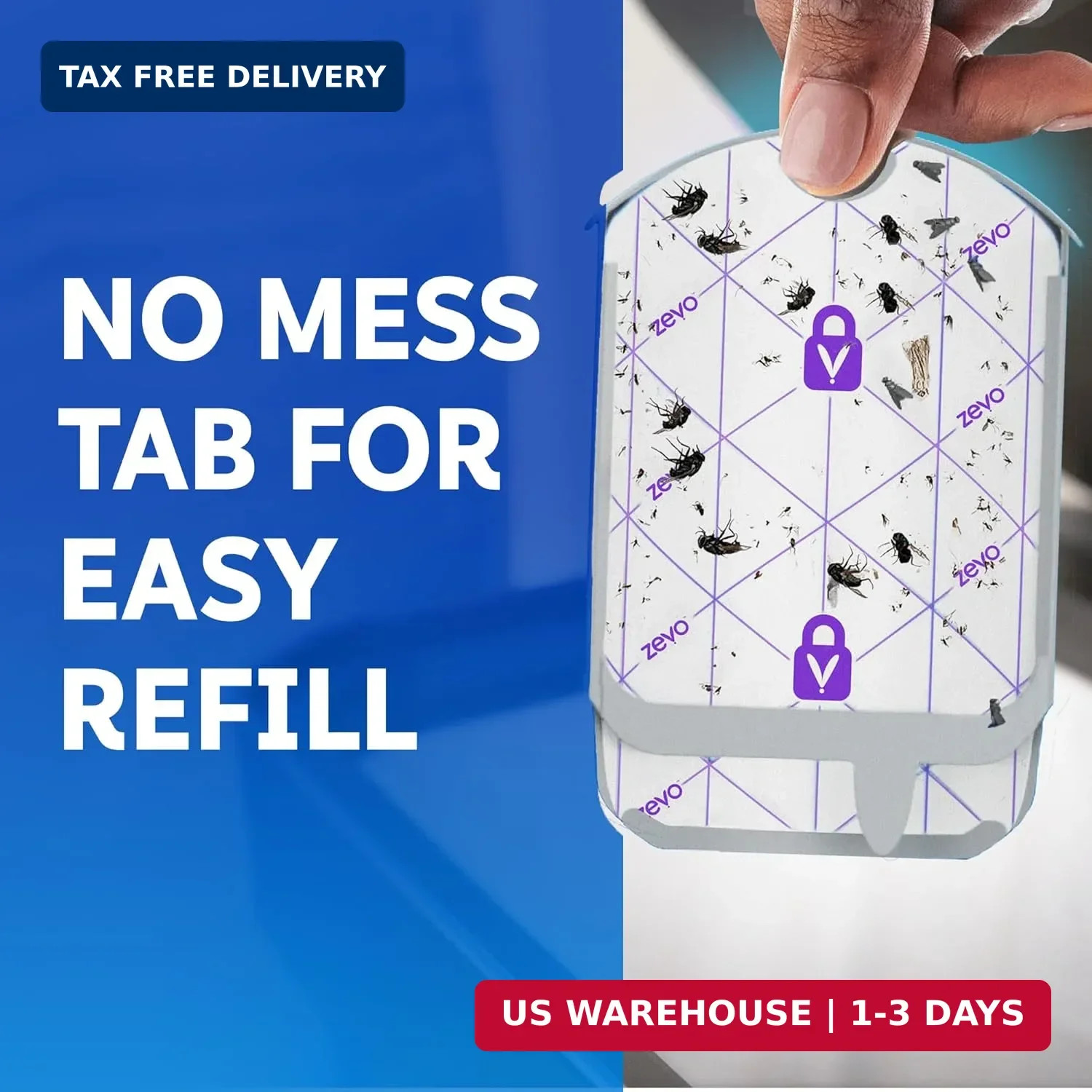 Zevo Flying Insect Trap Official Refill Cartridges – Fits Both Zevo Trap & MAX I