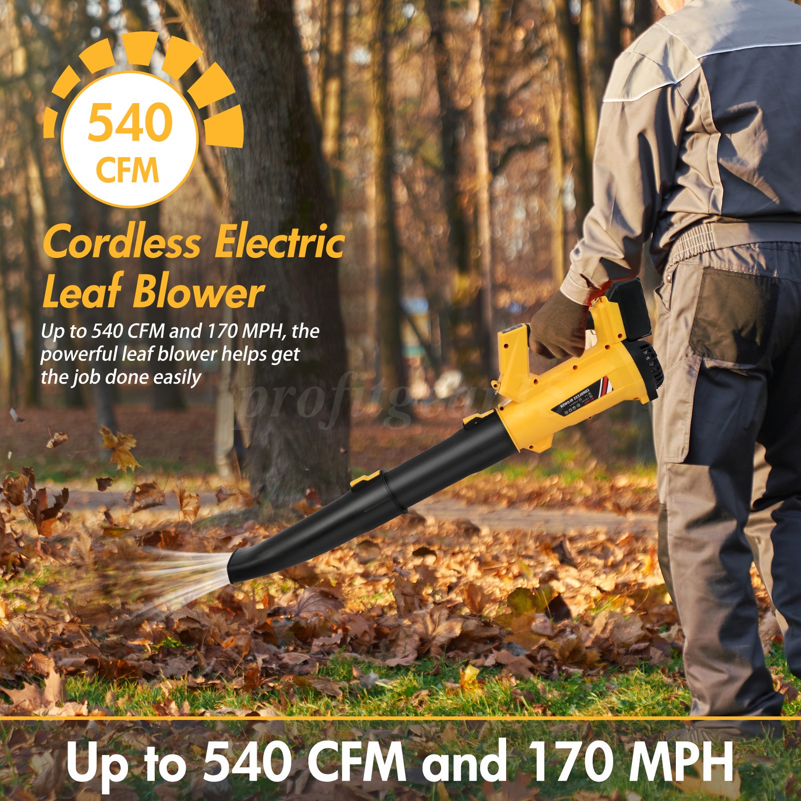 21V Cordless Leaf Blower,6-Speed Adjustment and LCD Display with 6.0Ah Batteries