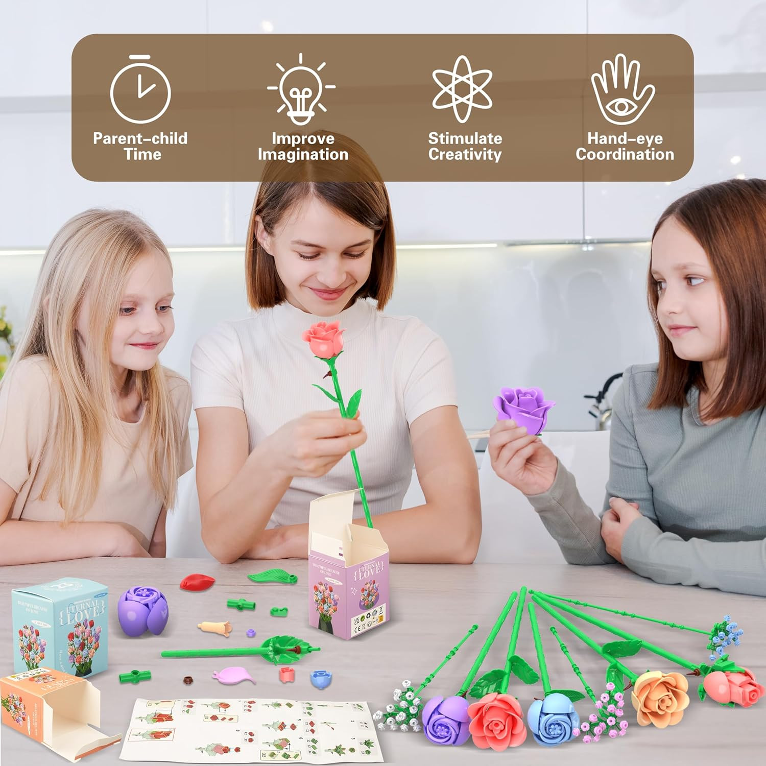 Flower Bouquet Advent Calendar 2025 for Adults Teens Kids, 24 Days Flower Bouque