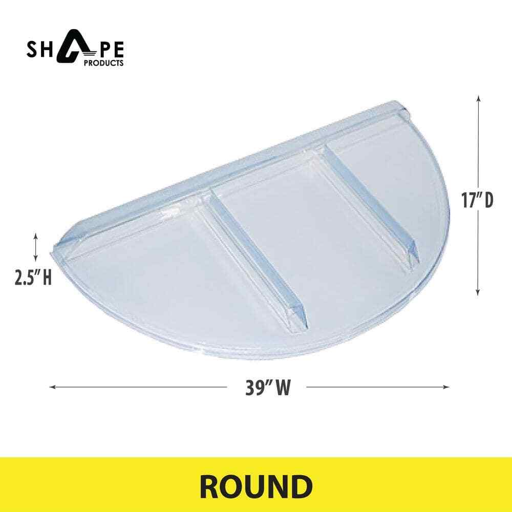 Flat Round Window Well Cover 39 In. W X 17 In. D X 2-1/2 In. H Economy