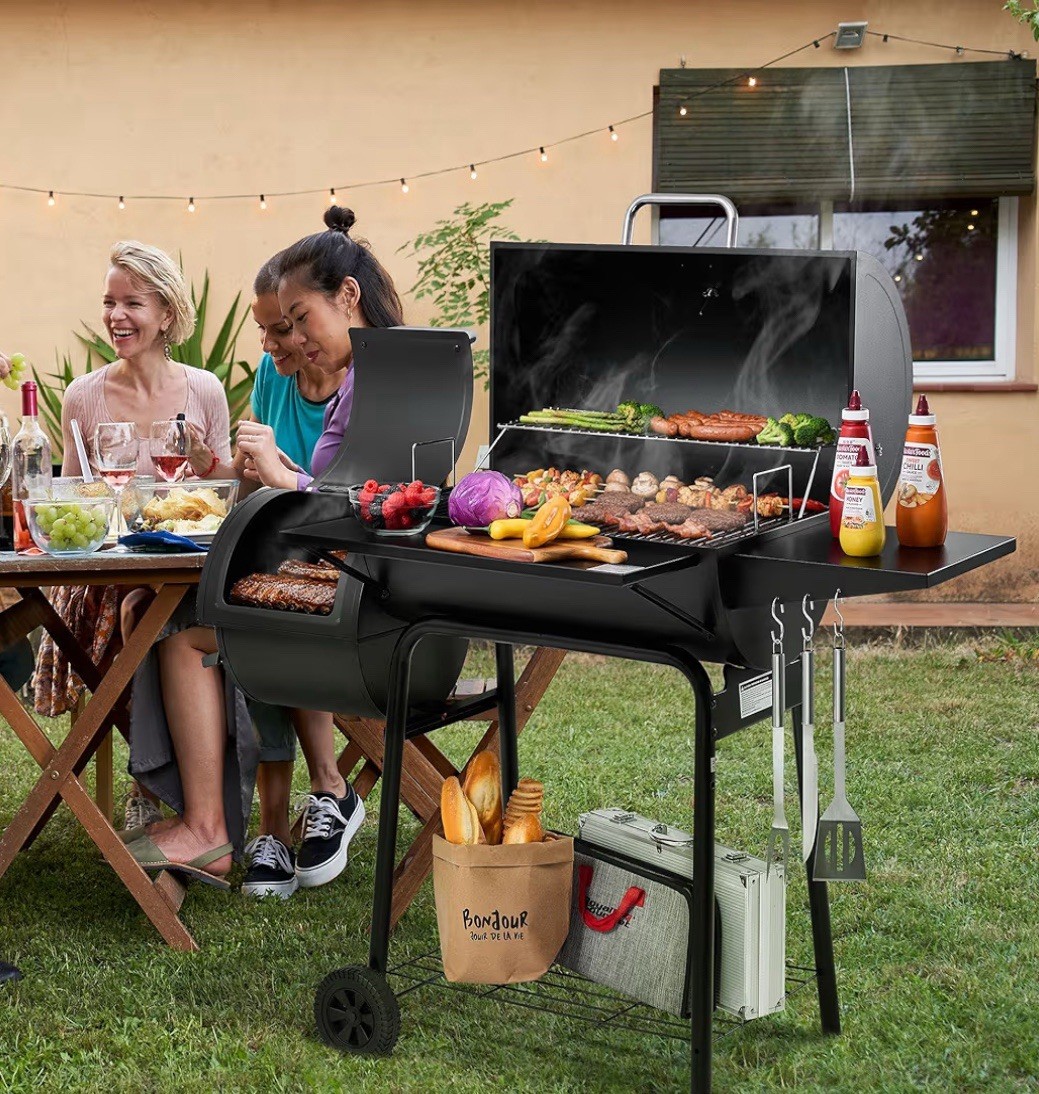 Royal Gourmet CC1830S BBQ Charcoal Grill and Offset Smoker 823 Square Inch Black