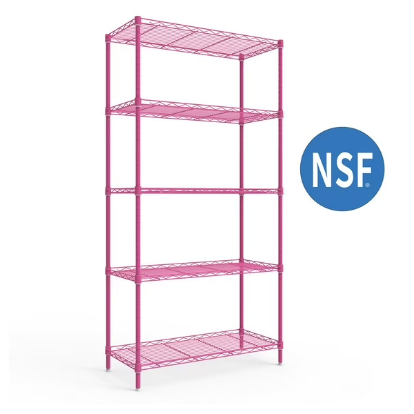 Ktaxon 5-Tier Wire Shelving Unit Steel Storage Rack Garage Office Kitchen Organi