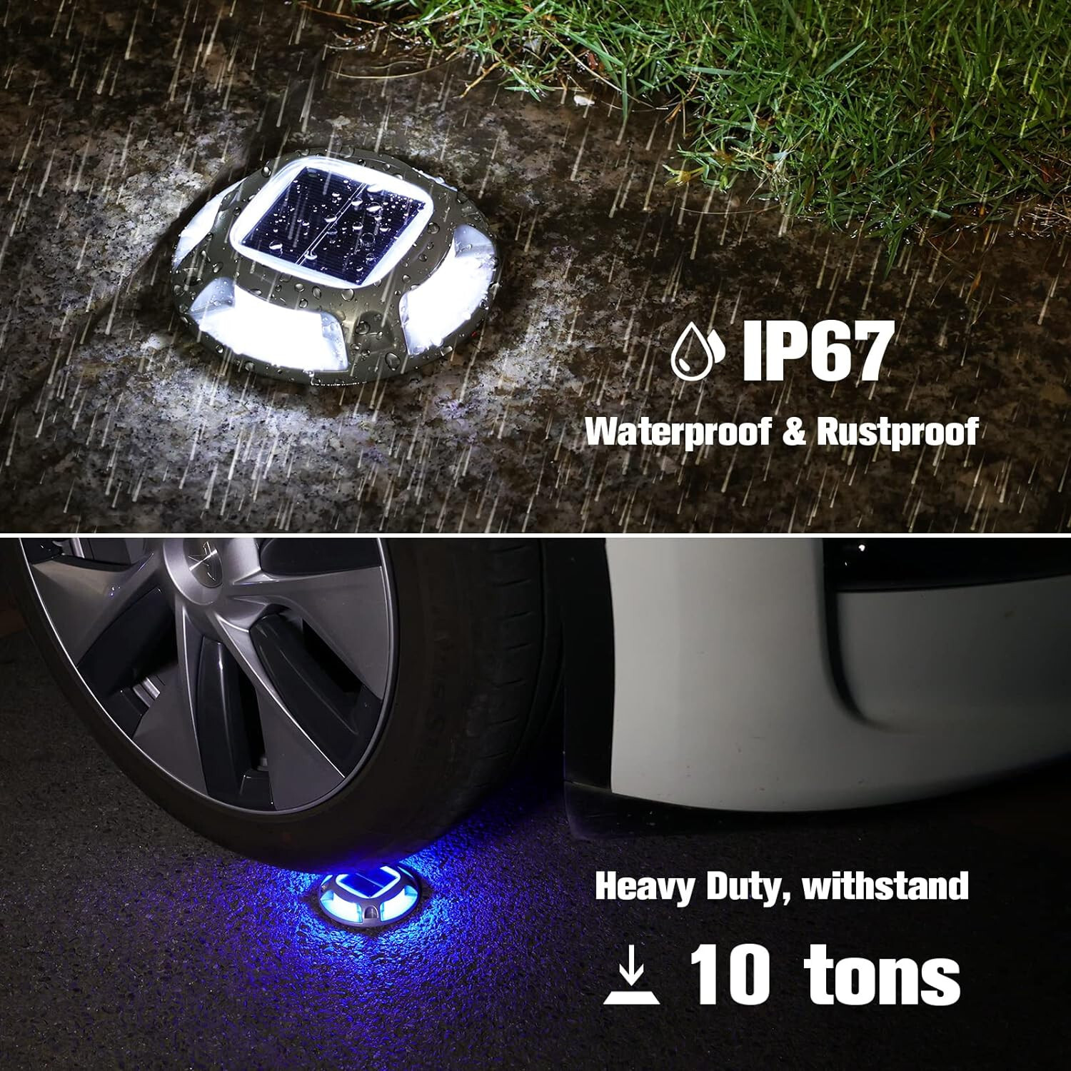 16Pack Led Multicolor Solar Deck Lights Outdoor Dock Driveway Lights for Sidewal