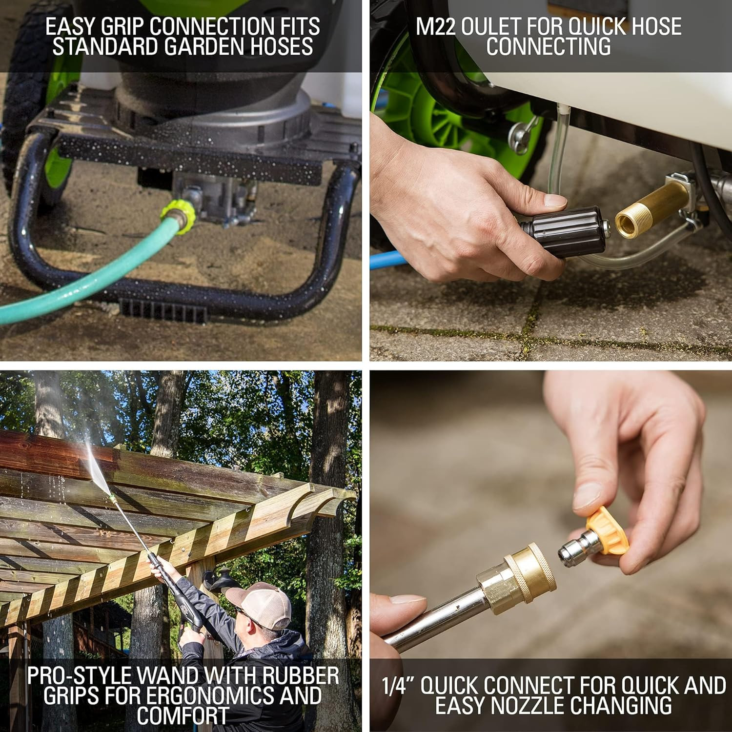 2300 PSI Trubrushless (2.3 GPM) Electric Pressure Washer, 25’ Hose, Quick Connec
