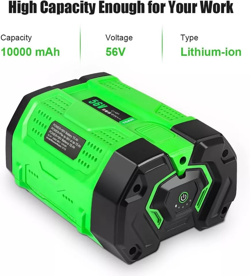 56V 10.0Ah For Genuine EGO BA5600T Power + 56V 12Ah Lithium Battery Replace
