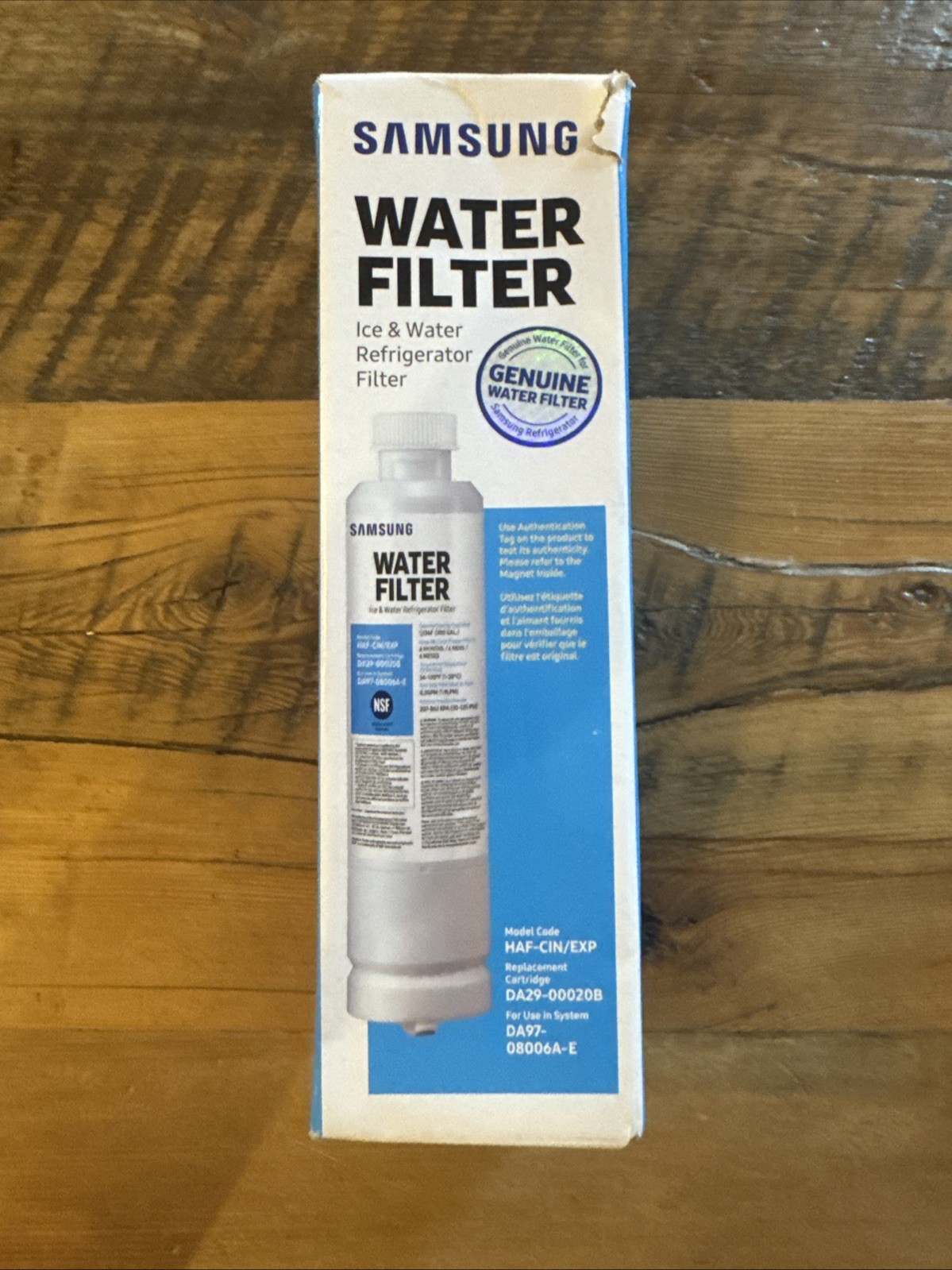 SAMSUNG Genuine Filter for Refrigerator Water and Ice, HAF-CIN/EXP, 1 Pack