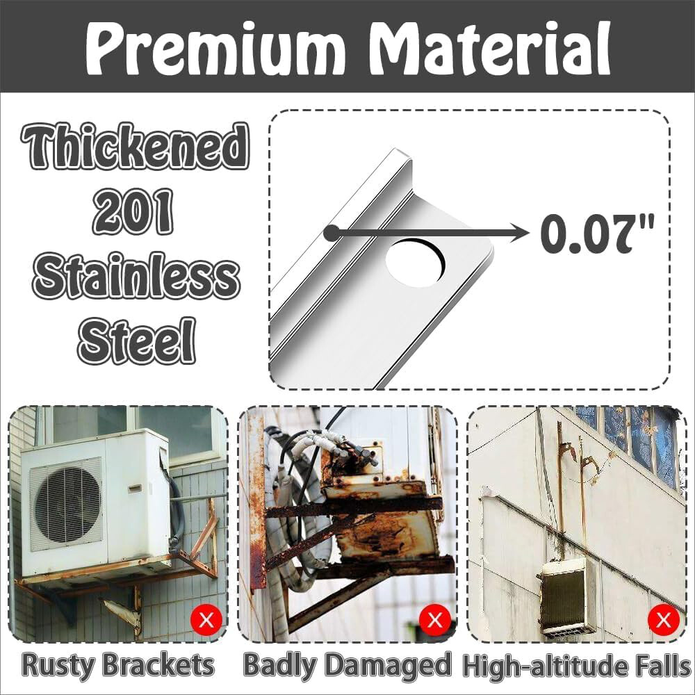 600LBS Steel Mini Split Wall Mount Bracket For Air Conditioner Condensing Units