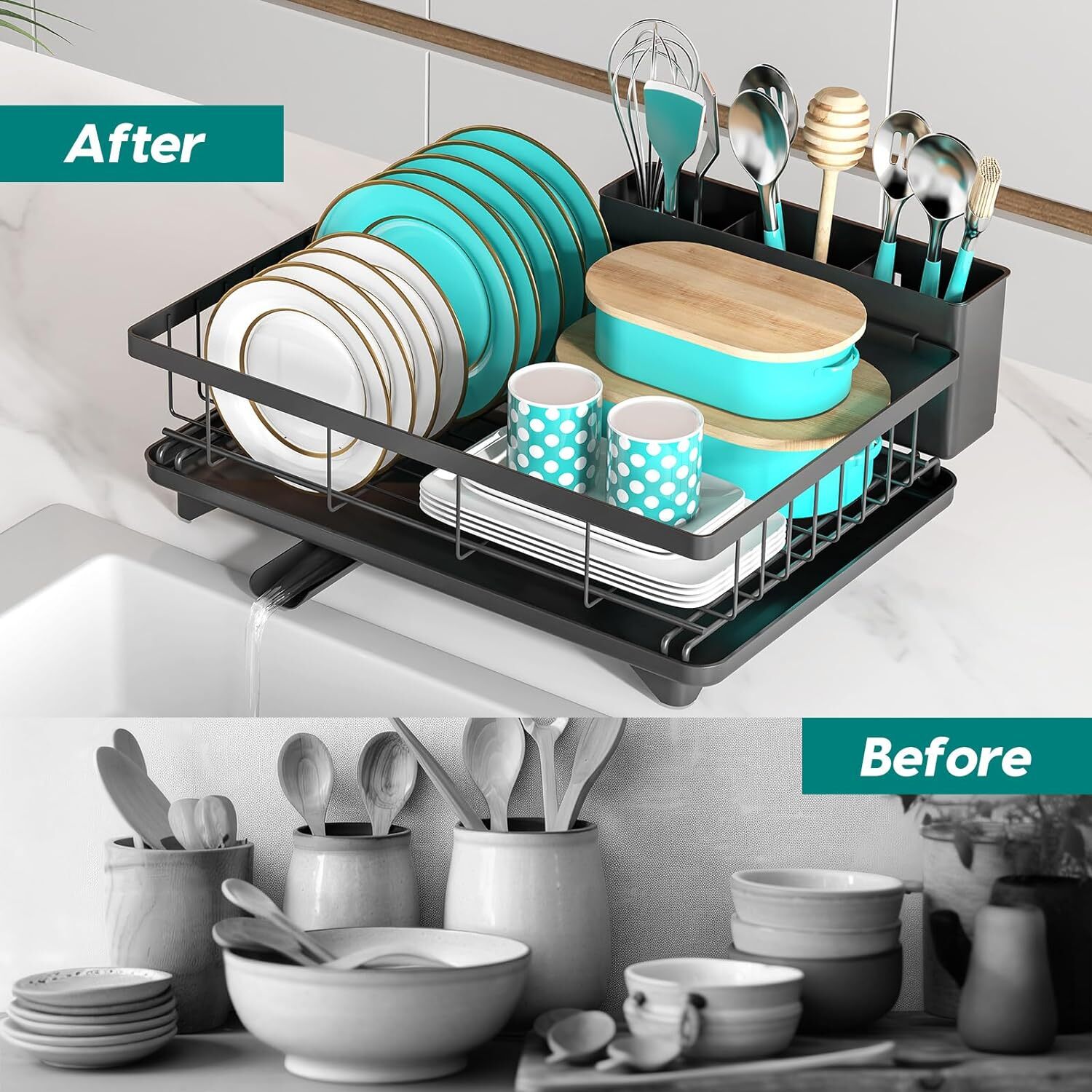 Dish Drying Rack Large Over The Sink Dish Drainer Drying Rack Kitchen Organizers
