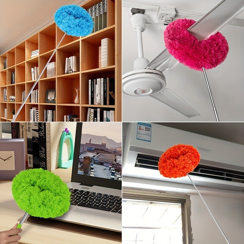 Extendable Ceiling Fan Duster – Detachable Washable Microfiber Brush (Household