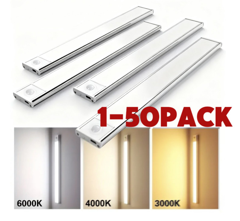 Rechargeable LED Motion Sensor Under Cabinet Closet Light USB Kitchen Lamp Strip