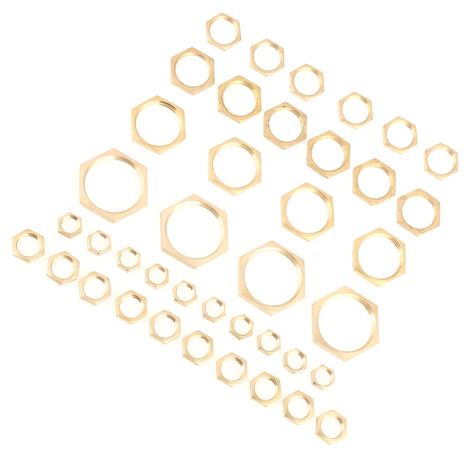 40pcs G1/8 G1/4 G3/8 G1/2 G3/4 G1 Thread Pipe Fitting Brass Hex Lock Nuts Thin