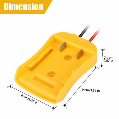 Power Connector DIY Battery Adapter Holder Dock For DeWalt 18V/20V Max Battery