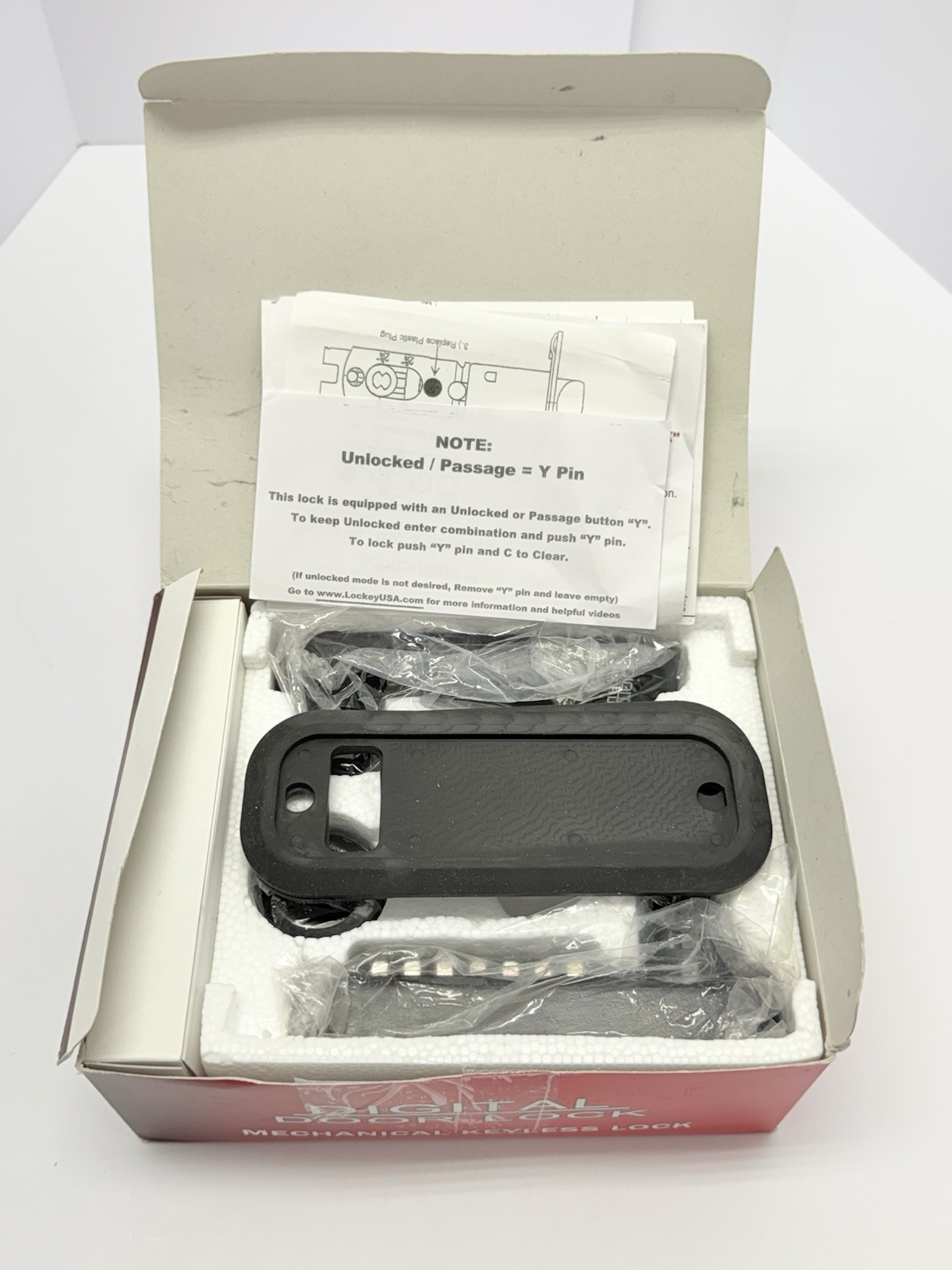 Lockey 2830JB/MG 2000 Series Keyless Entry Single Combination Knob Set – Black