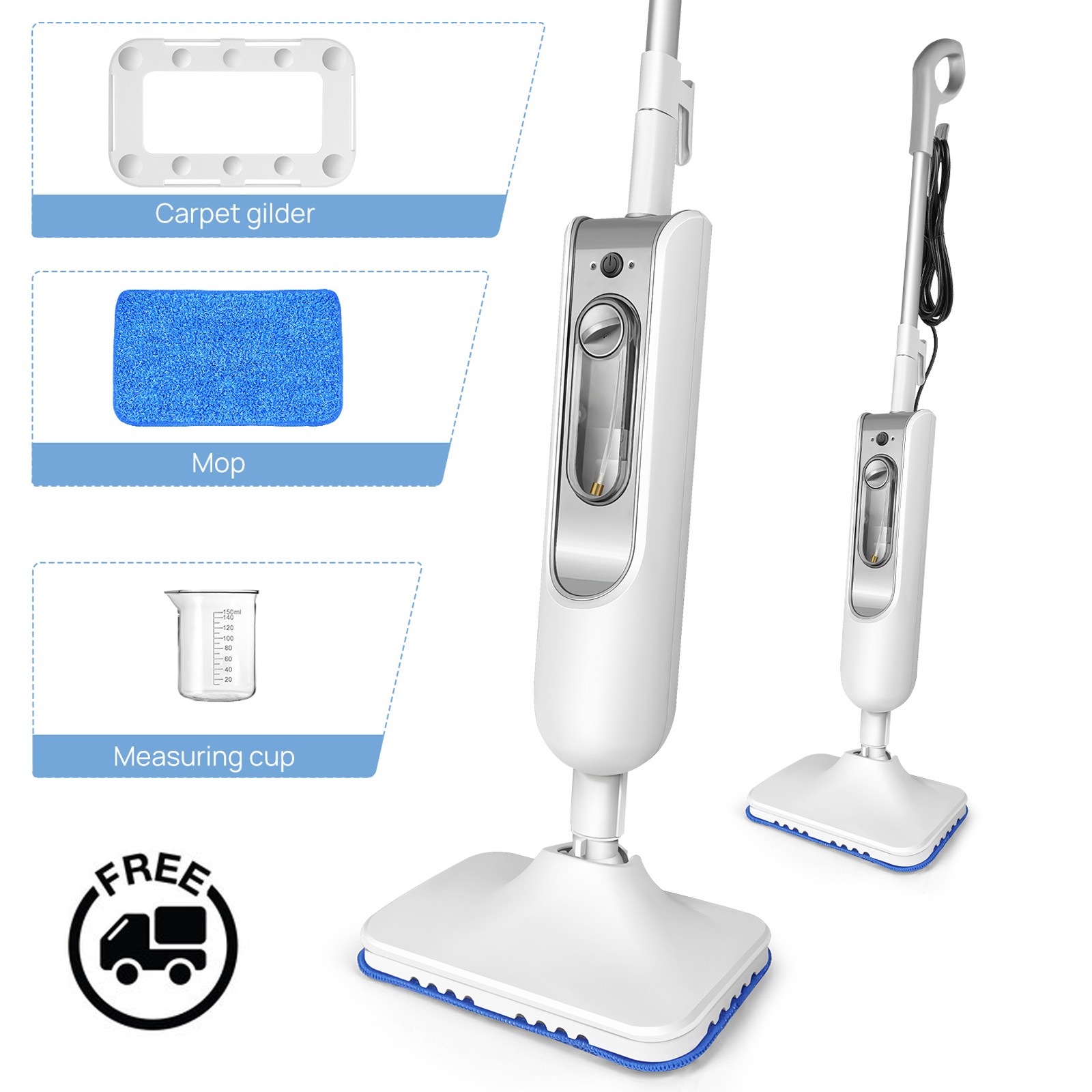 3000W Steam Mop 400ML Hot Cleaner Floor Carpet Window Washer Handheld Steamer