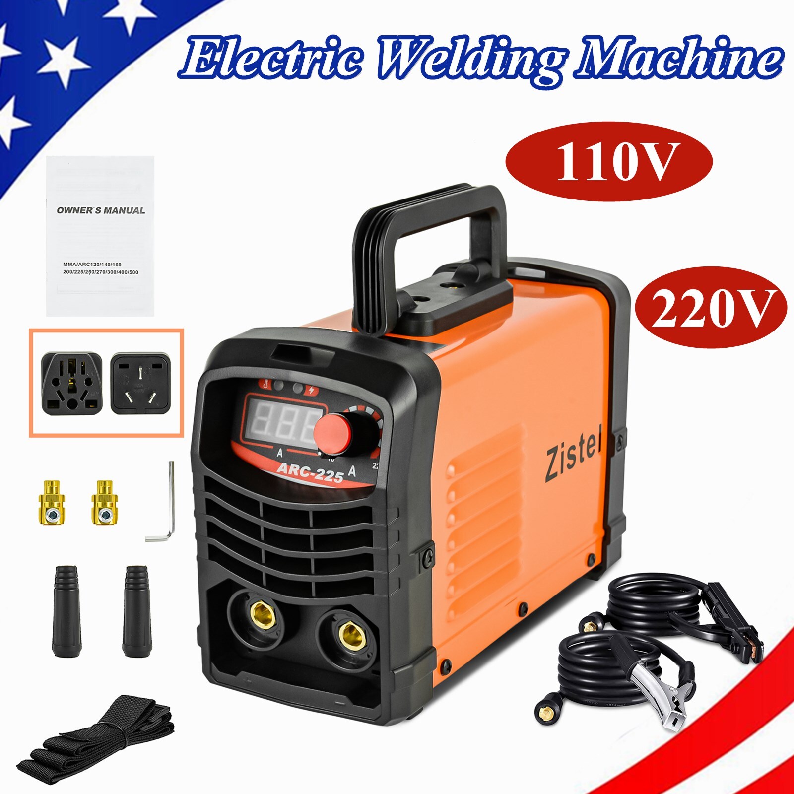 110V/ 220V Mini IGBT ARC 225AMP Welding Machine Inverter DC MMA Stick Welder US