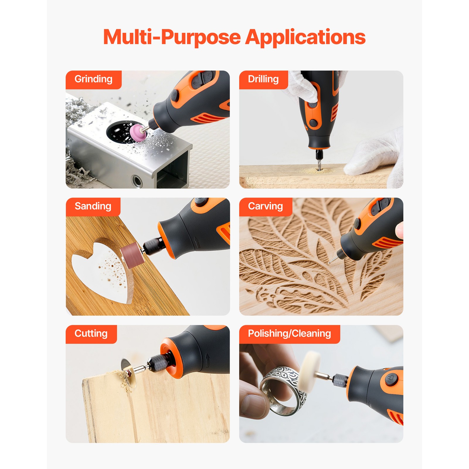 Uimoso 84-Piece Rotary Tool Kit, 200W, Adjustable Speeds 8000-40000 RPM