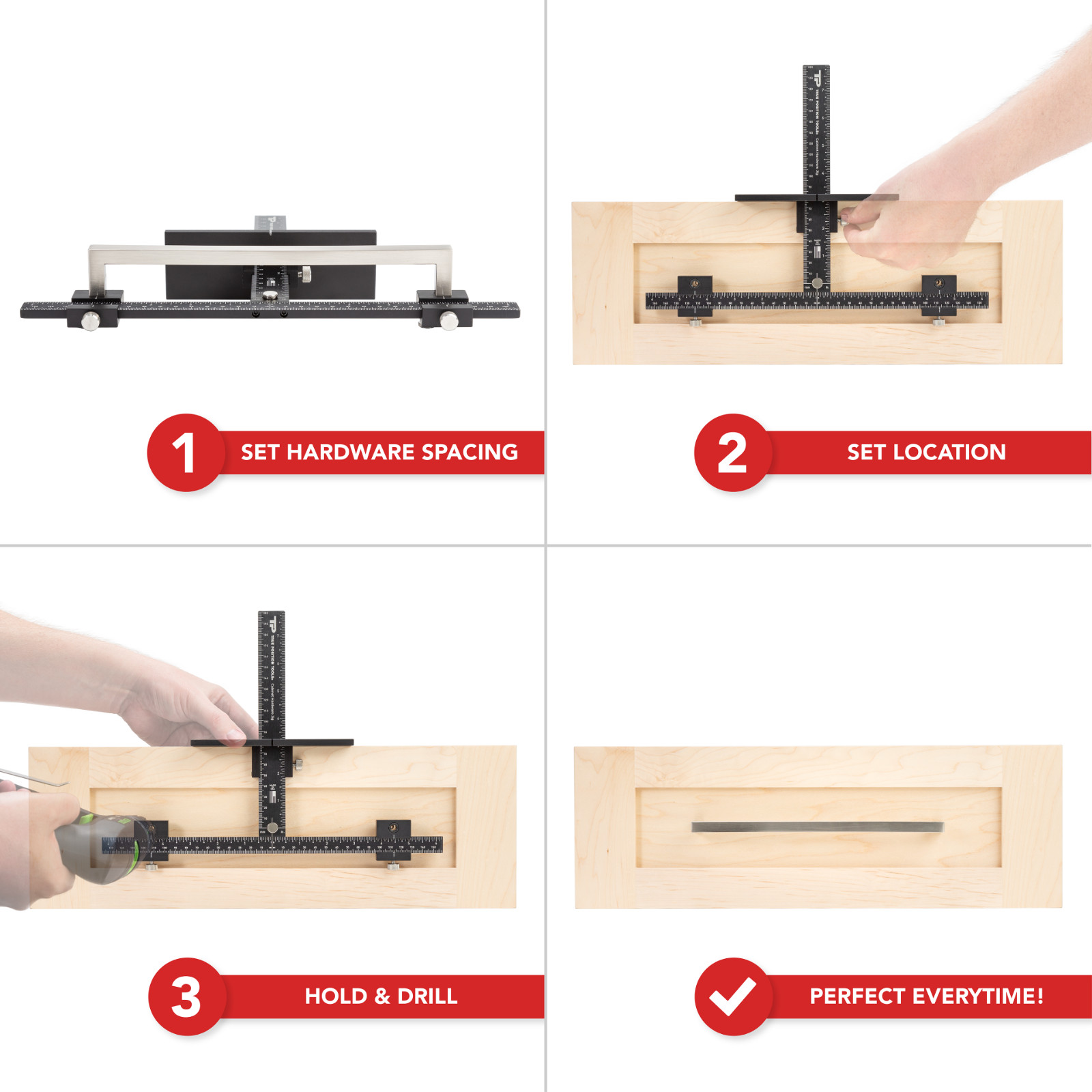 Manufacturer Refurbished True Position Tools TP-1934 Cabinet Hardware Jig