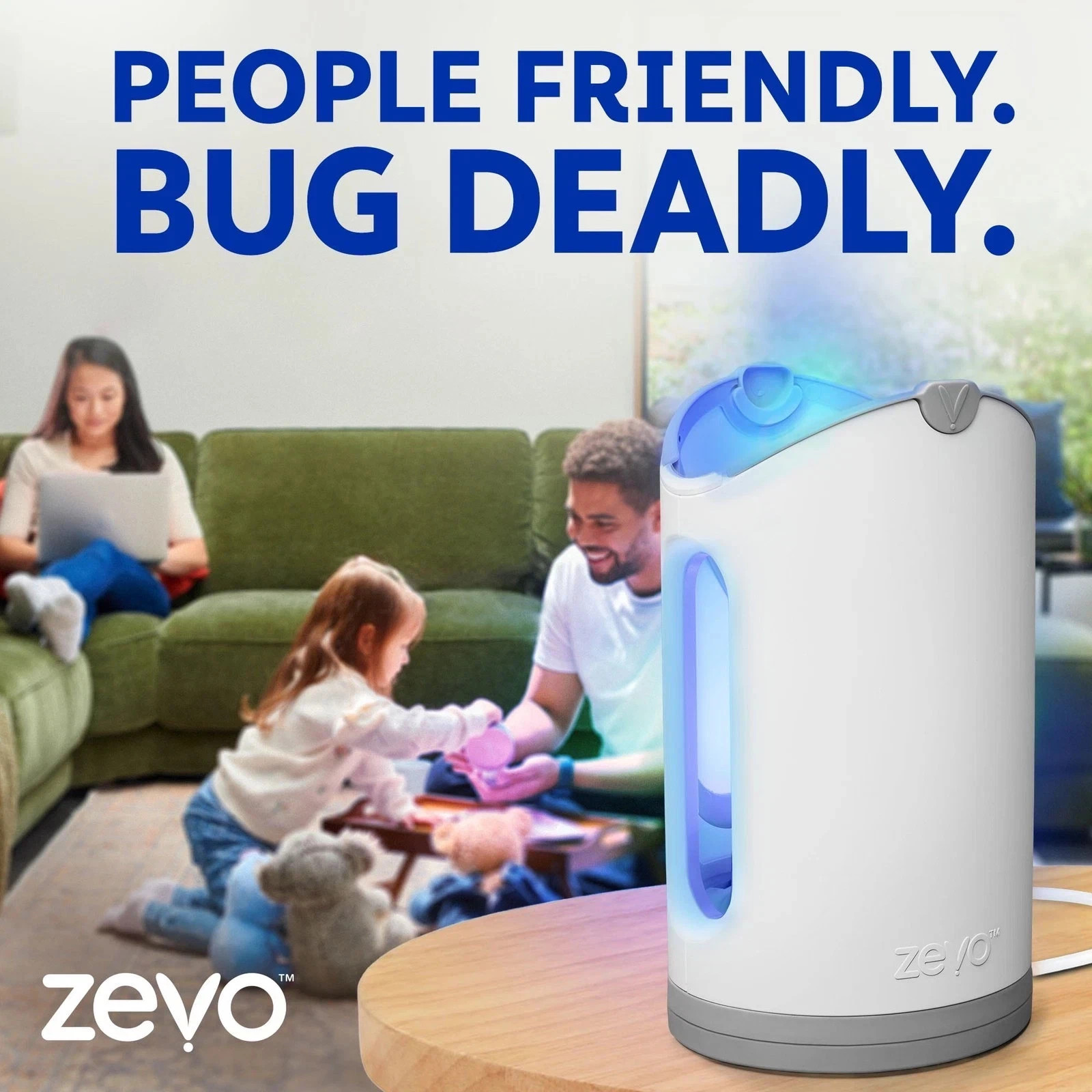 Zevo Max Indoor Flying Insect Trap Plug-In Device with 2 Cartridges-freeshipping