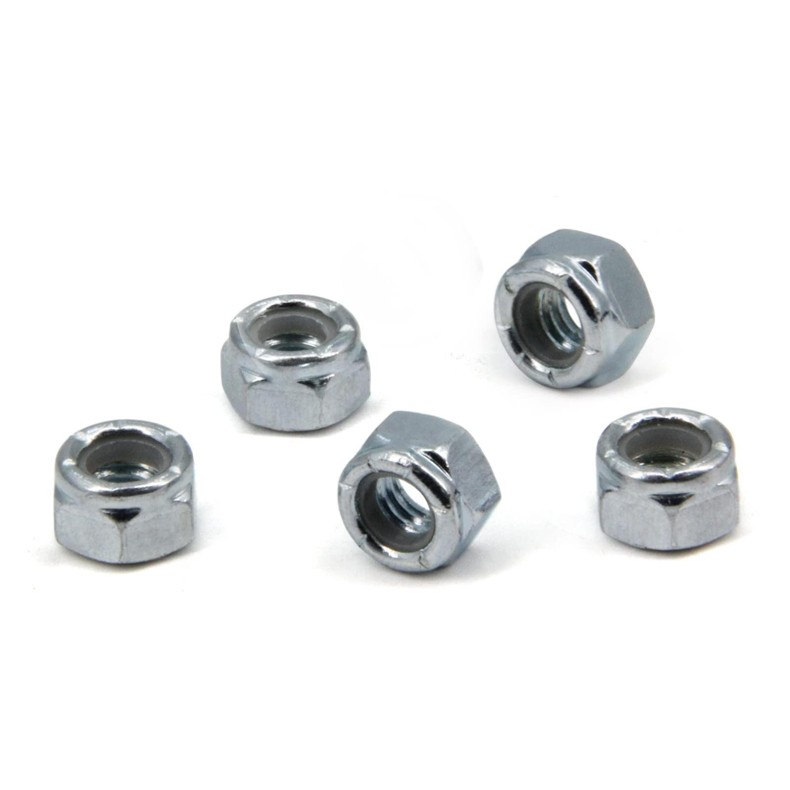 5/16″-18 Nylon Insert Hex Lock Nuts,Carbon Steel White Zinc Plated, Hex Lock …