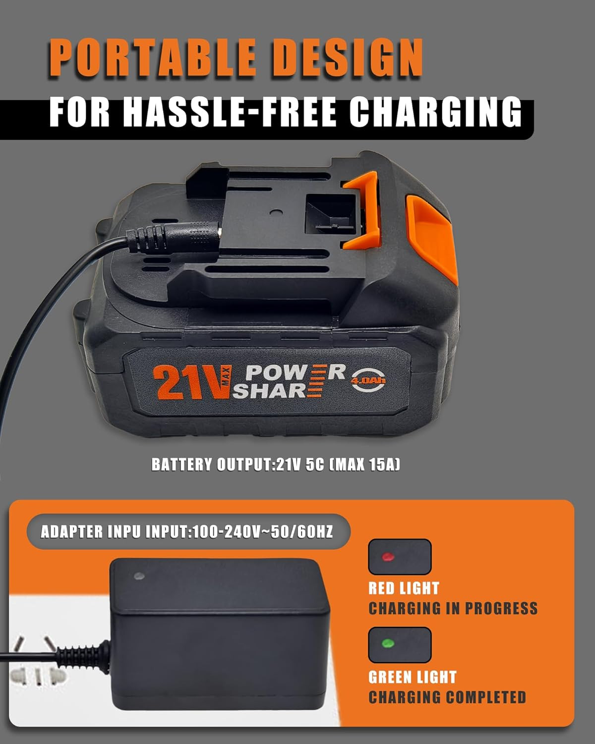 21V Lithium Battery Pack Cordless Power Tools – Replacement & Backup Battery Com